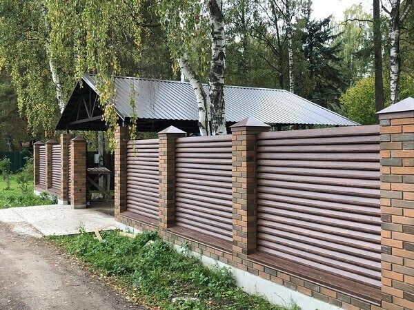 Секционные заборы жалюзи под ключ